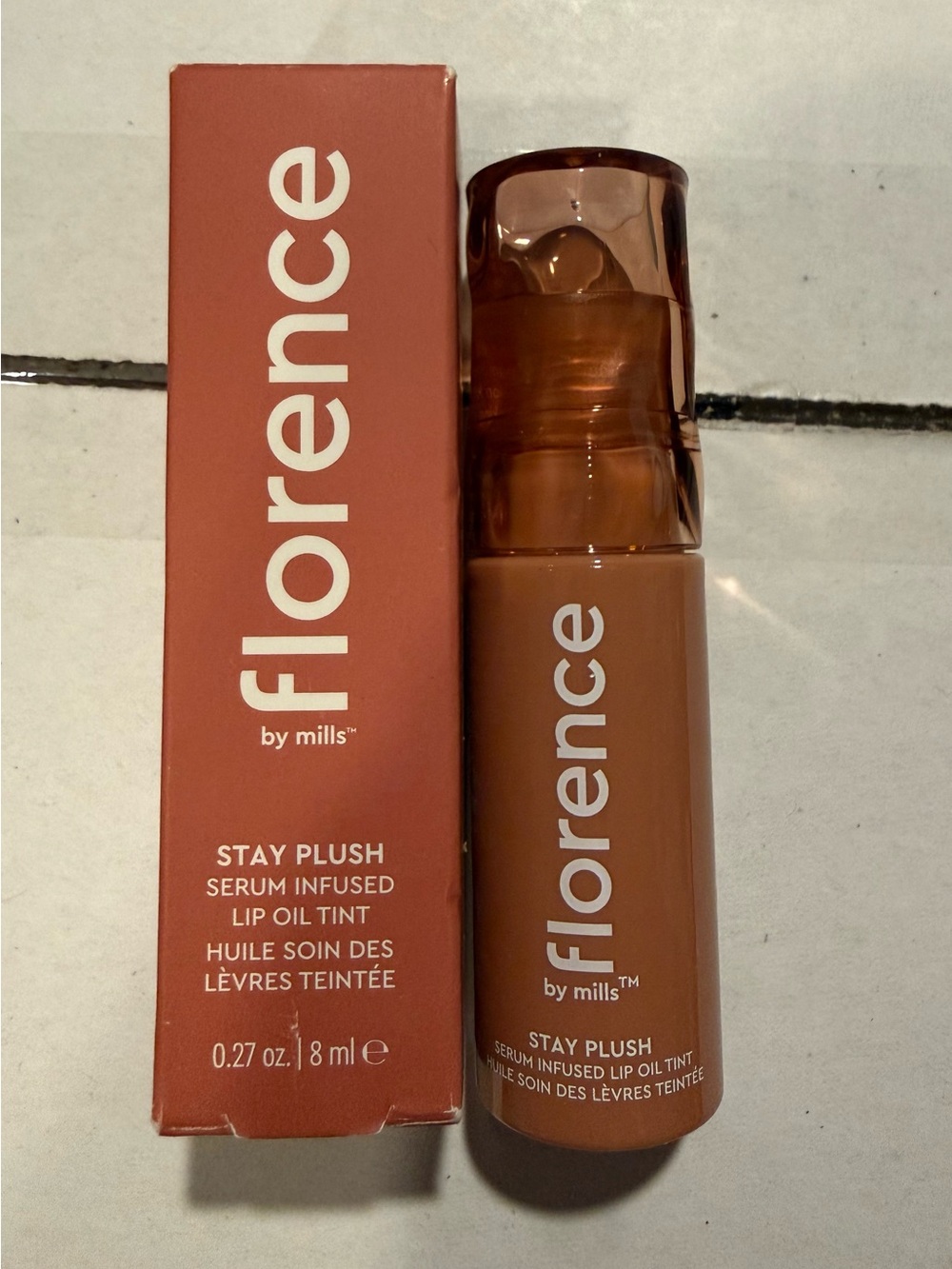 Florence by Mills Stay Plush Serum Infused Lip Oil Tint - Coconut Colada